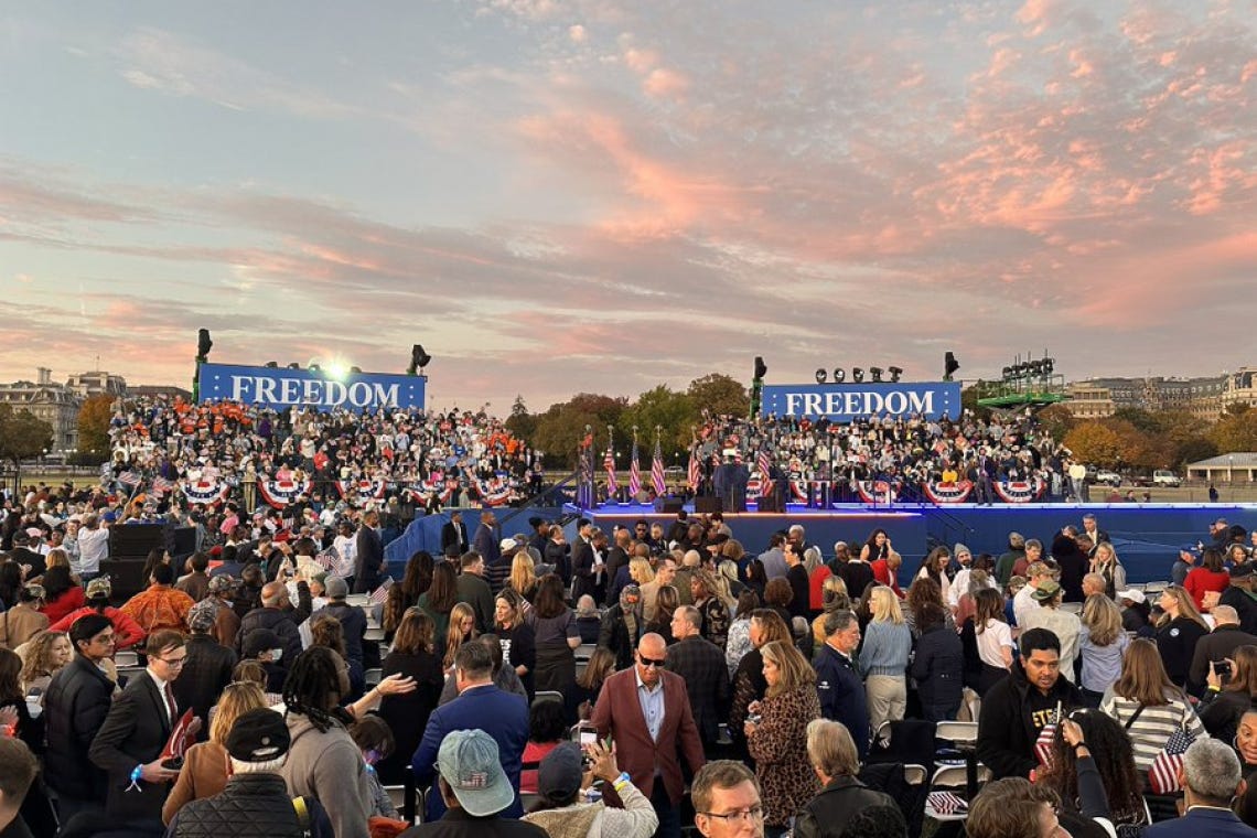 Kamala DC Rally Attendee: &quot;There are No Normal People Here&quot;  - 31,000 of crowd  &quot;Shipped in . . . .&quot;