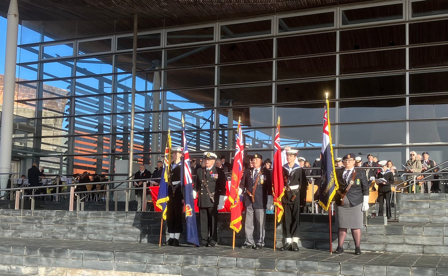 STANDARDS ON PARADE 
HM COASTGUARD BARRY, NEWPORT MNA, MNA (WALES) and WRNS ASSOCIATION