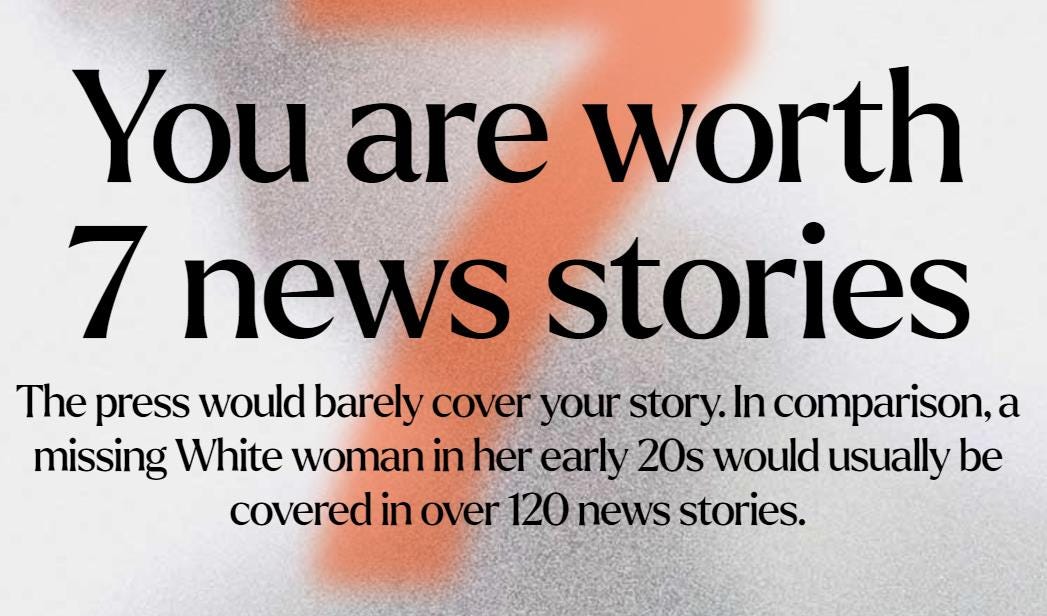 Screenshot of Pressworthy with the words "you are worth 7 news stories"