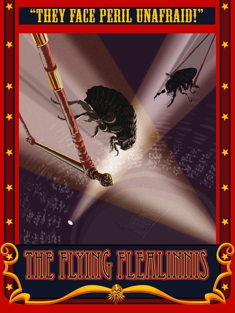 Pin by Michael Dorman on flea circus | Fleas, Circus, Poster