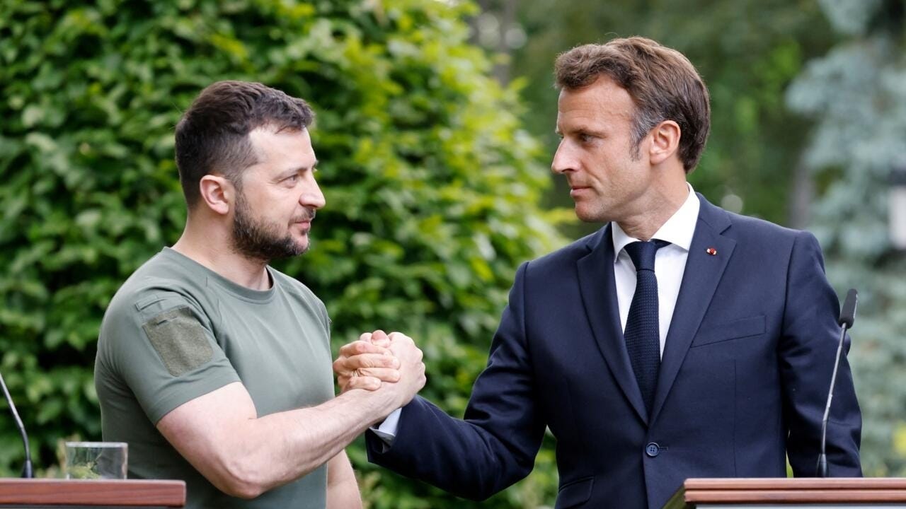 France's Macron and European leaders pledge arms, EU path for Ukraine  during Kyiv visit