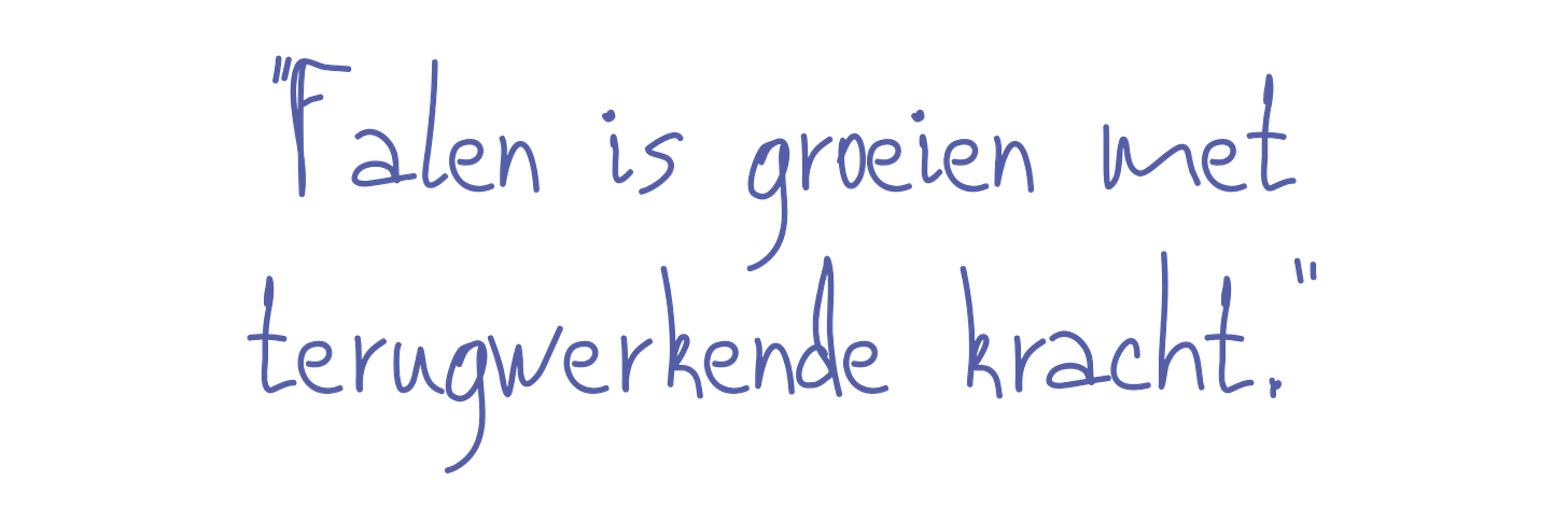 “Falen is groeien met terugwerkende kracht.”