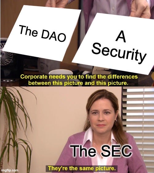 They're The Same Picture Meme | The DAO; A Security; The SEC | image tagged in memes,they're the same picture | made w/ Imgflip meme maker