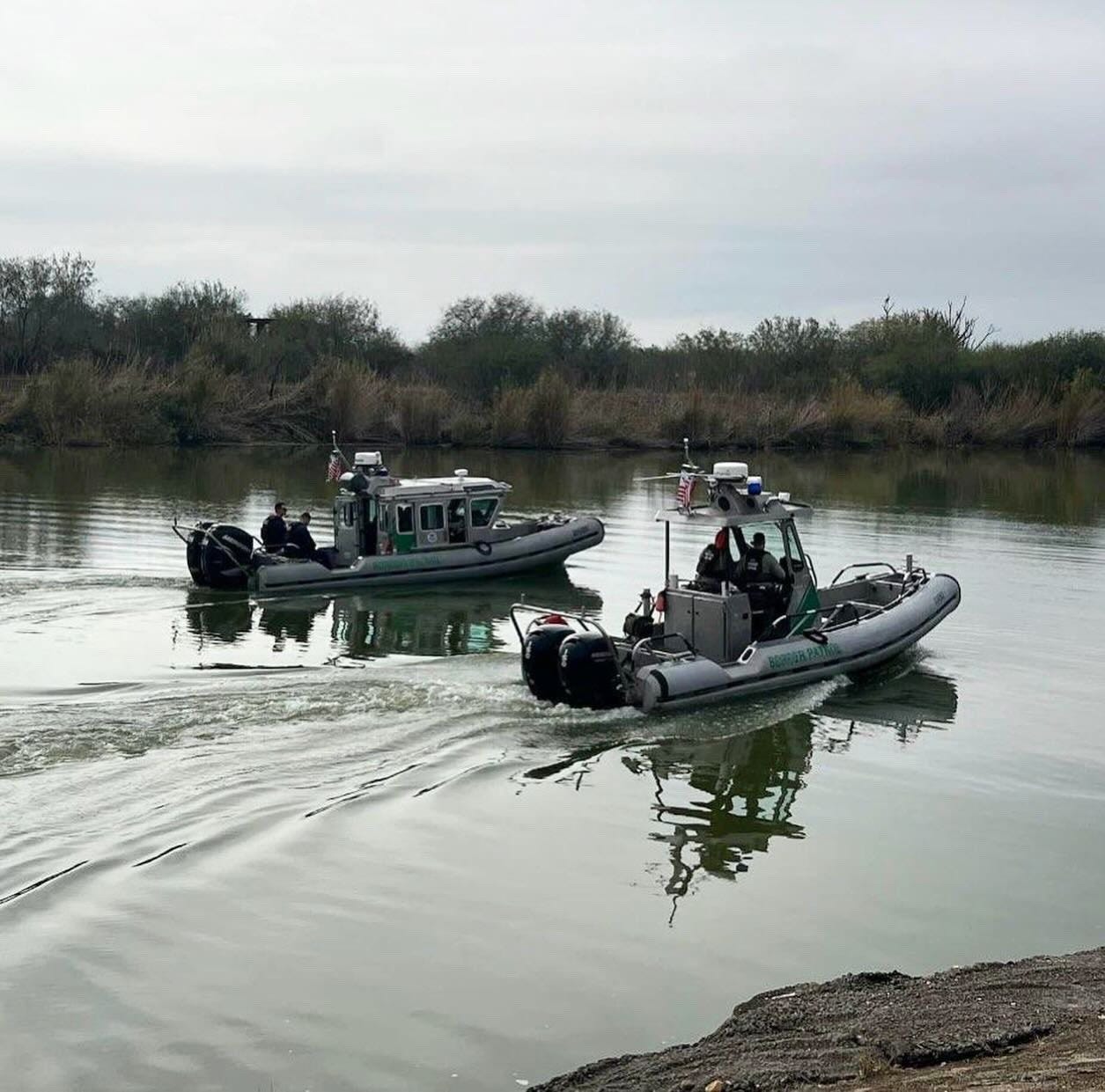 US Coast Guard Riverine boat crews have been assigned to Border Security patrols along the Rio Grande.