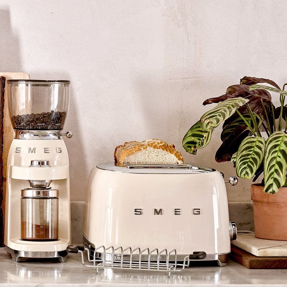 Smeg 50s Style 2-Slice Toaster - Cream