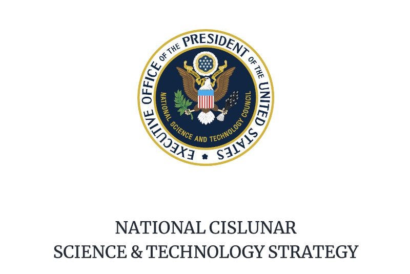 National Cislunar Science and Technology Strategy Cover Page