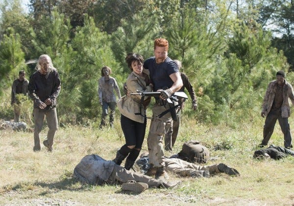 abraham saving alexandria punks on the walking dead 2015 images