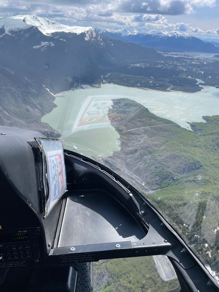 The Mendenhall Glacier used to cover the area seen below. Not any more.