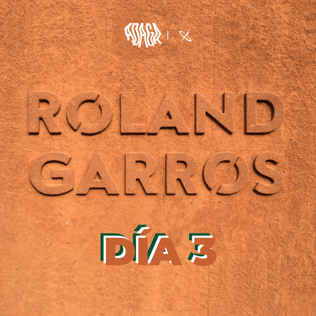 Imagen del logo de Roland Garros, Abierto de tenis de campo que se juega en Francia en la superficie de polvo de ladrillo