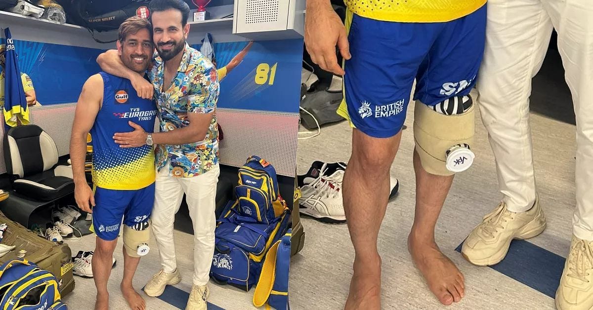 MS Dhoni, the renowned cricketer, has recently captured the attention of fans and cricket enthusiasts alike due to a knee injury that has raised significant concerns. (Instagram/ IrfanPathan)