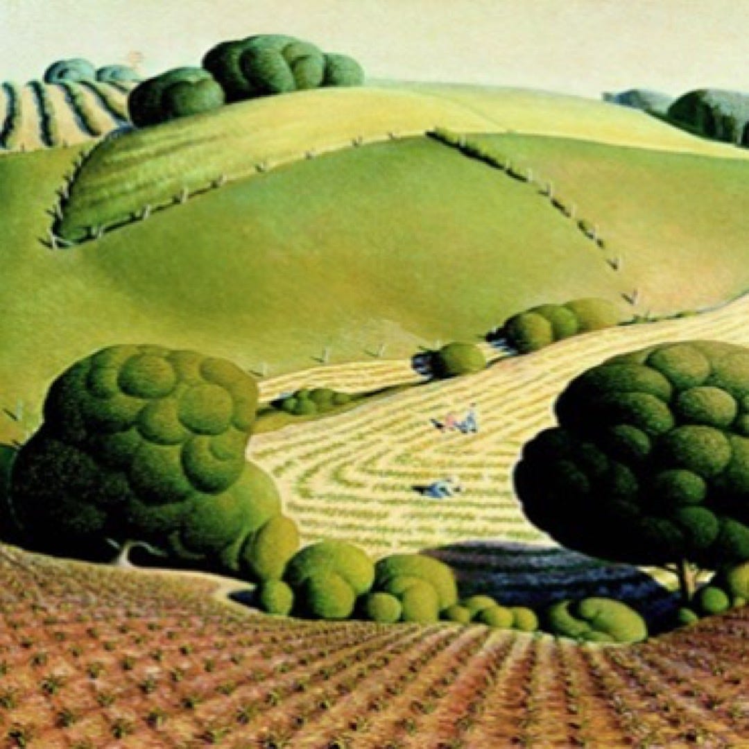 Painting “Young Corn” by Grant Wood, 1931 from Wikiart.com