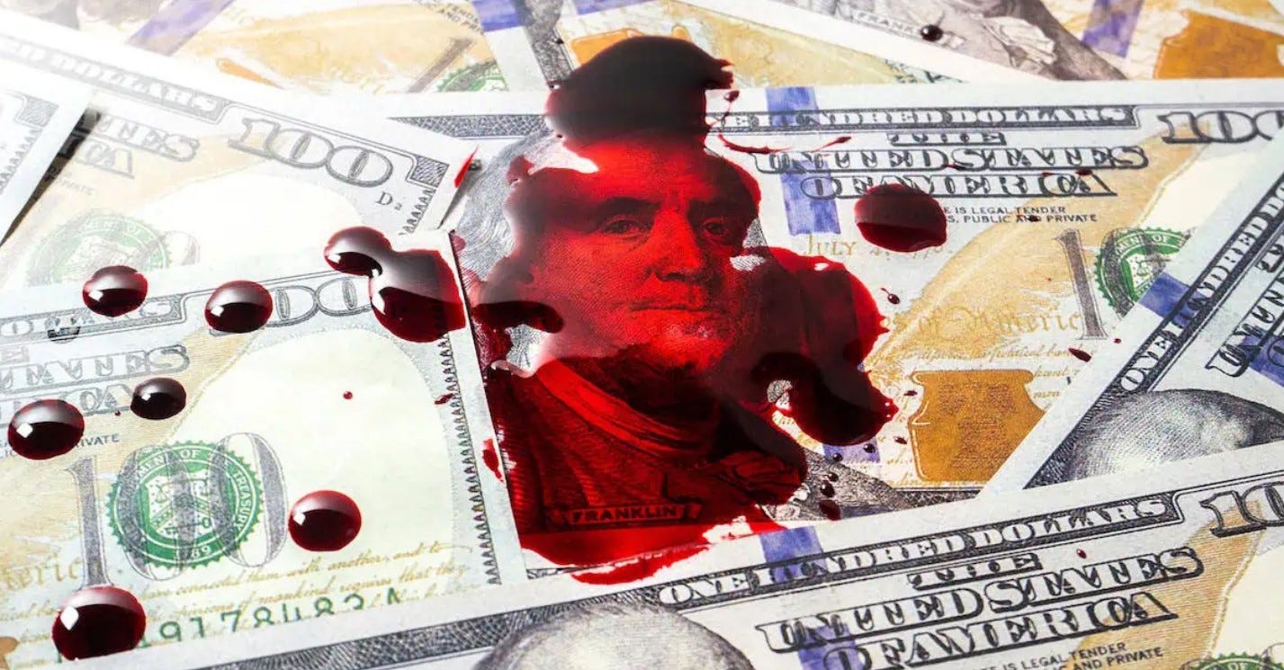 Billionaire bloodsuckers, con artists, and counterfeiters