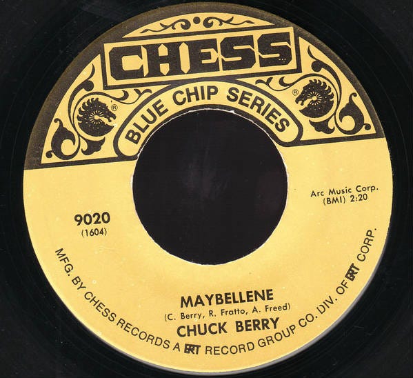 Chuck Berry Maybellene 45 record label