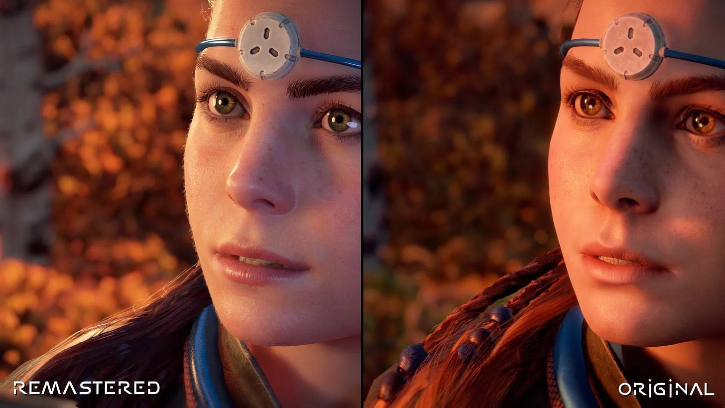 Horizon Zero Dawn remastered comparison