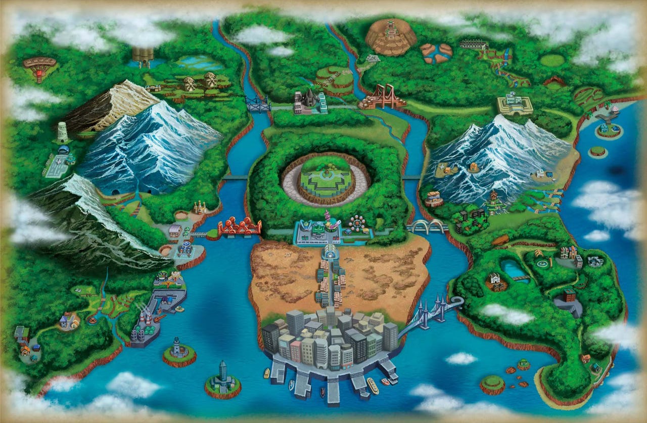 Unova, the setting for Pokémon Black & White