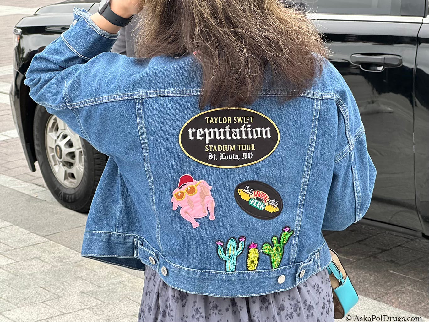 Taylor Swift Reputation Tour jean jacket worn on US Capitol steps. Photo Matt Laslo © AskaPolDrugs.com 