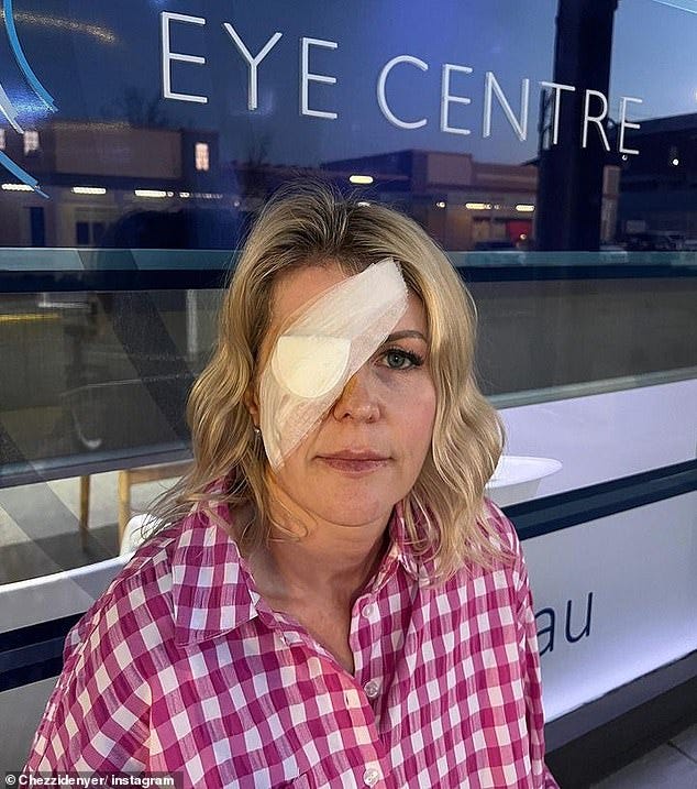 'A second eye op for me. And this one has really knocked me a bit. Lucky I have some very helpful nurses. But no podcast this week, sorry,' Chezzi began