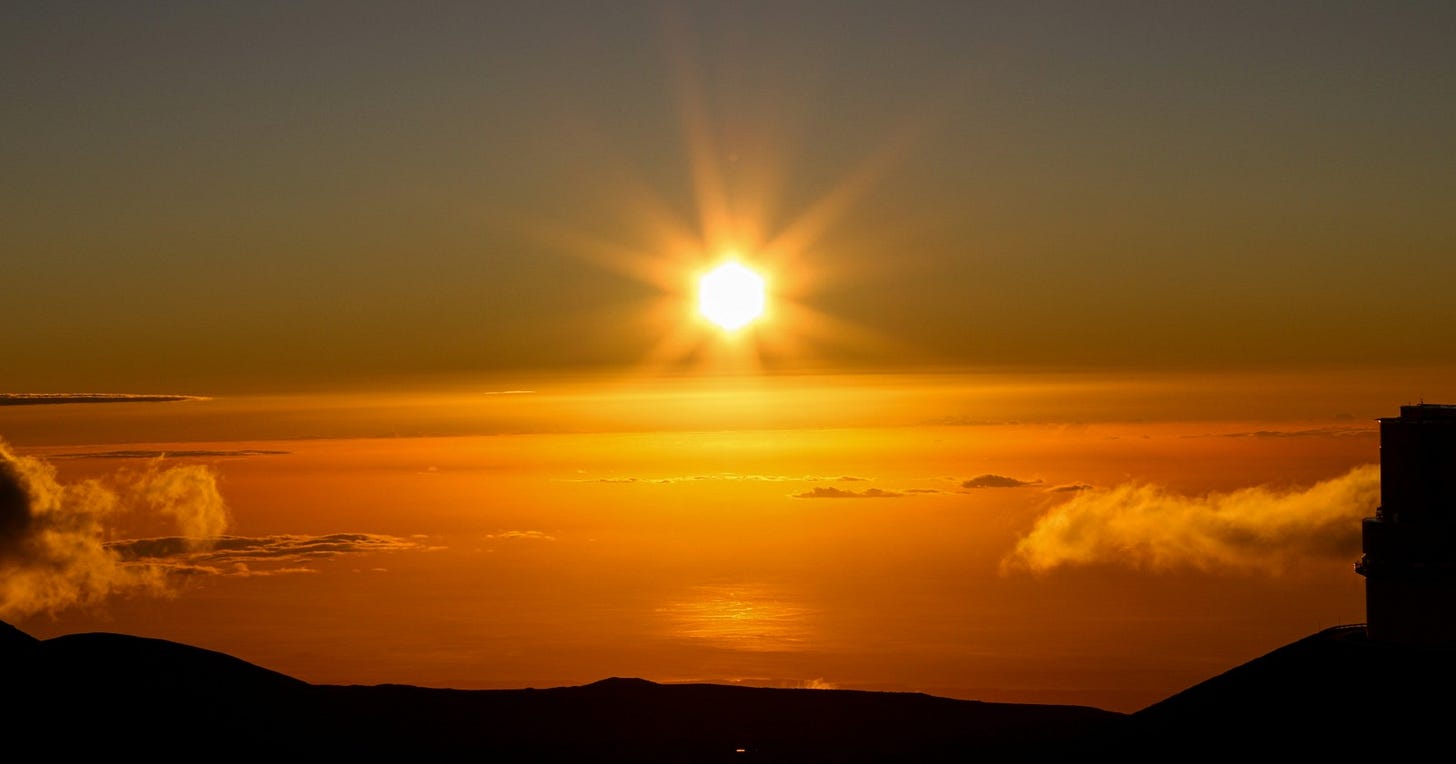 sunset over Hawaii sunset over Hawaii
