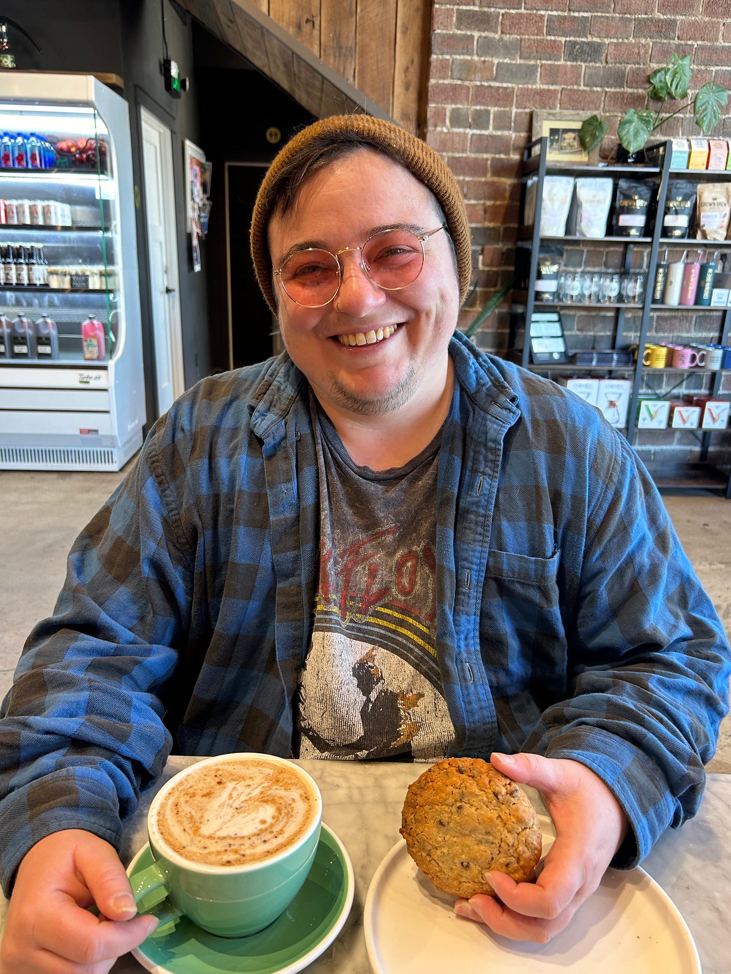 At the coffee shop with Fig At the coffee shop with Fig