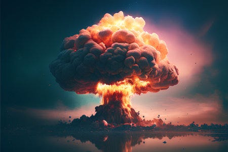 Big Explosion With Smoke And Fire On Dark Background. 3d Illustration Free  Image and Photograph 197244038.