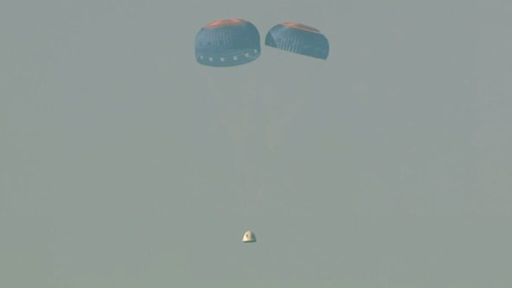Uncrewed Blue Origin Mission Capsule Recovery