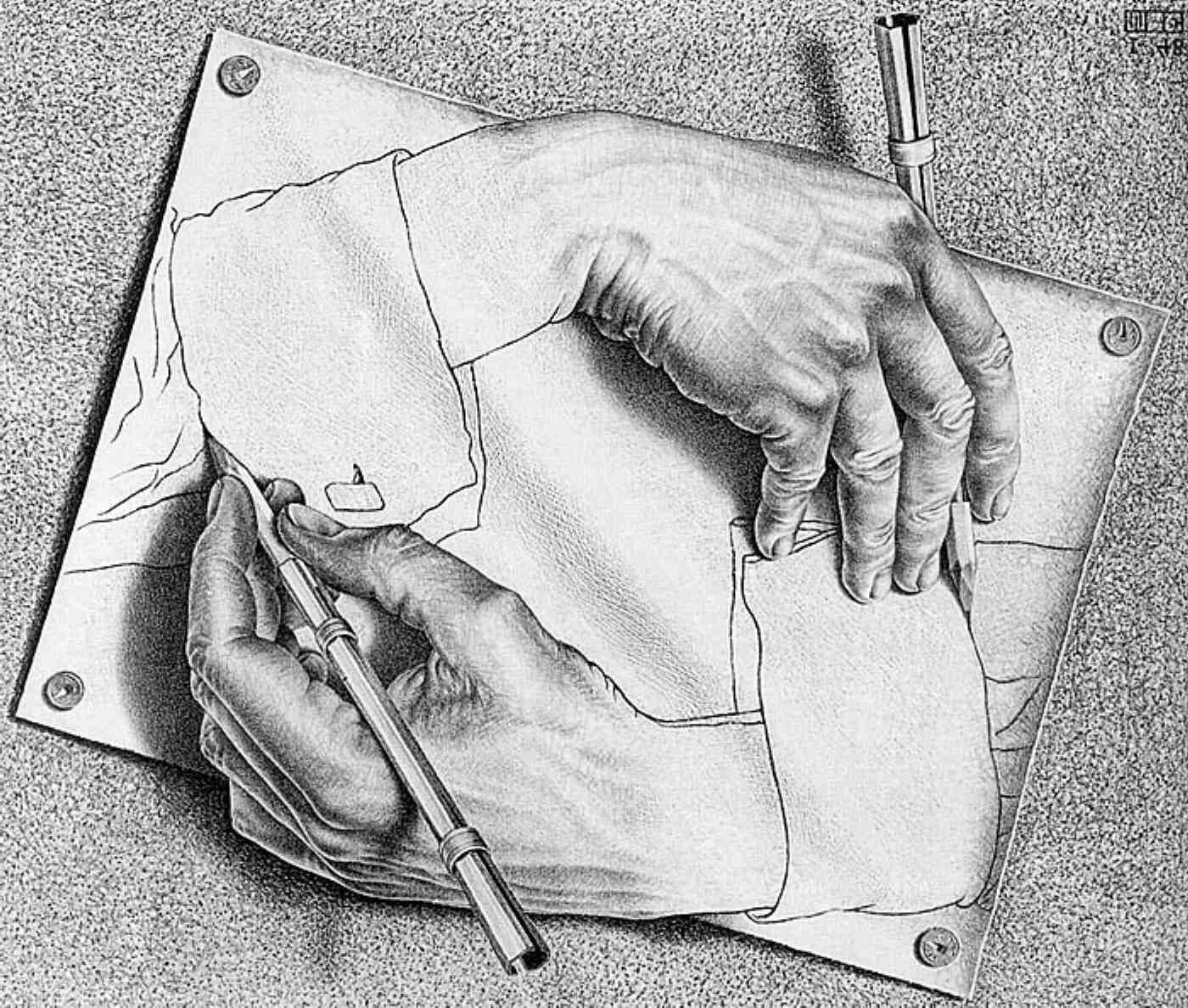 Drawing Hands by M.C. Escher, 1948 | Eye-deas | Pinterest