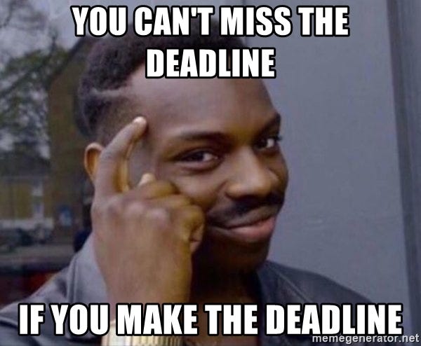 Why Deadlines Are Rough (Creative Writers Edition) – OtherWorlds: A Science  Fiction & Fantasy Web Journal