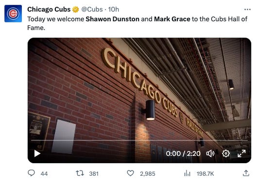 Mark Grace, Shawon Dunston inducted into Cubs Hall of Fame 