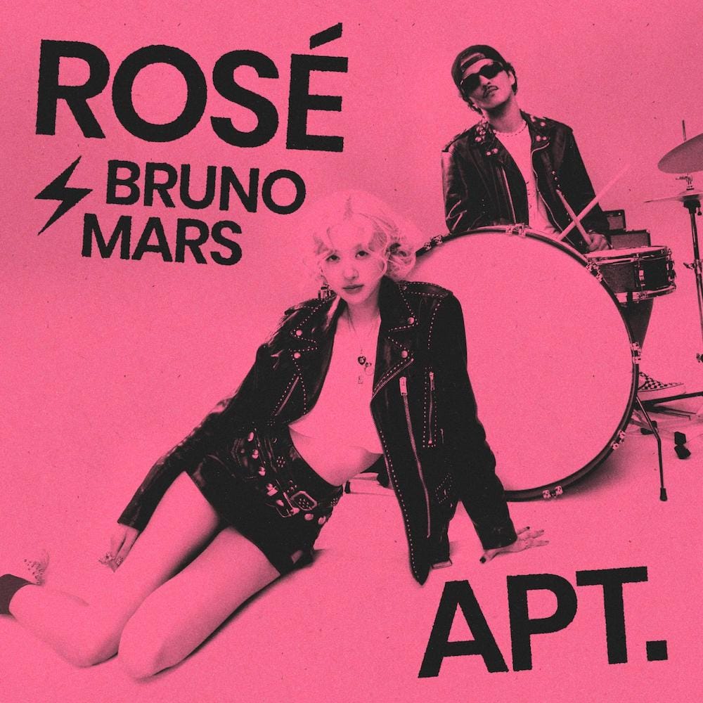 rose blackpink bruno mars apt