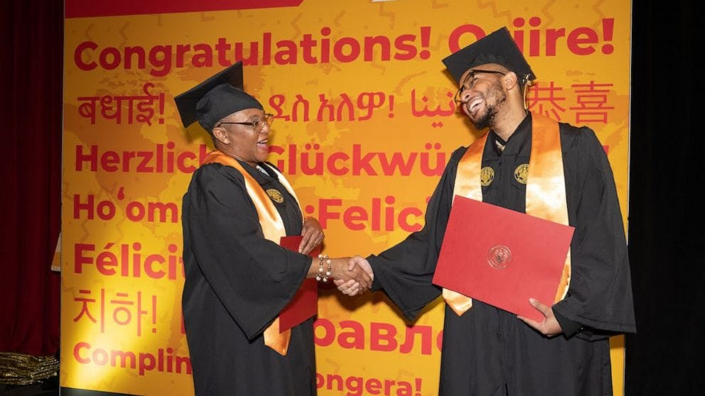 PHOTO: Carolyn Patton and Immanuel Patton both graduated from University of Maryland Global Campus last December.