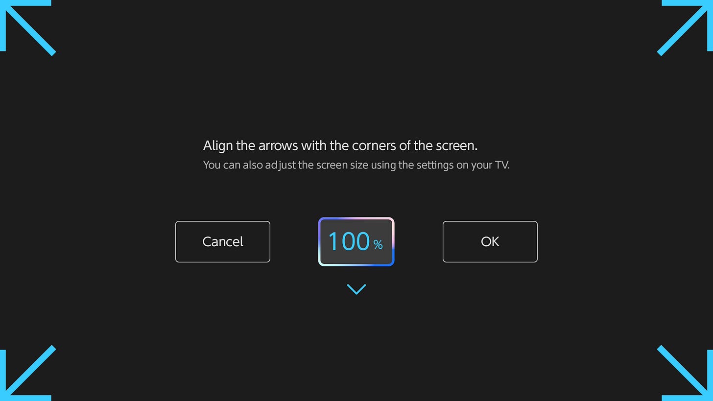 Nintendo Switch 2 adjust screen size