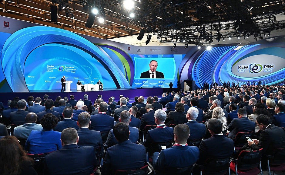 Plenary session of Russian Energy Week.