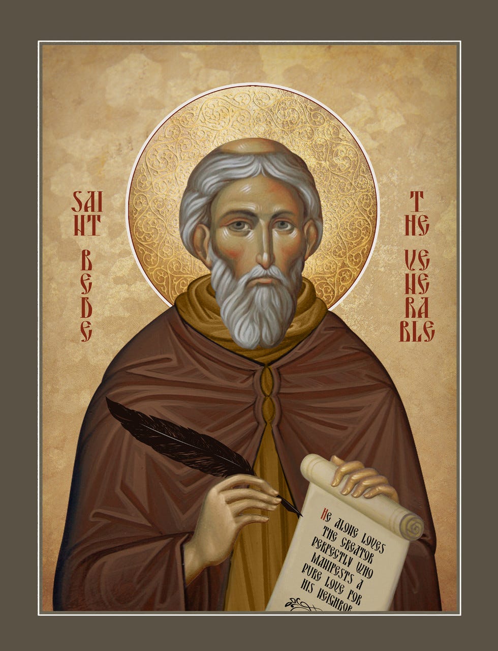 Icon of St. Bede the Venerable - (1BE15)