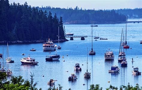 Ships In Harbor - Mt. Desert Island, Maine Photograph by Mountain ...