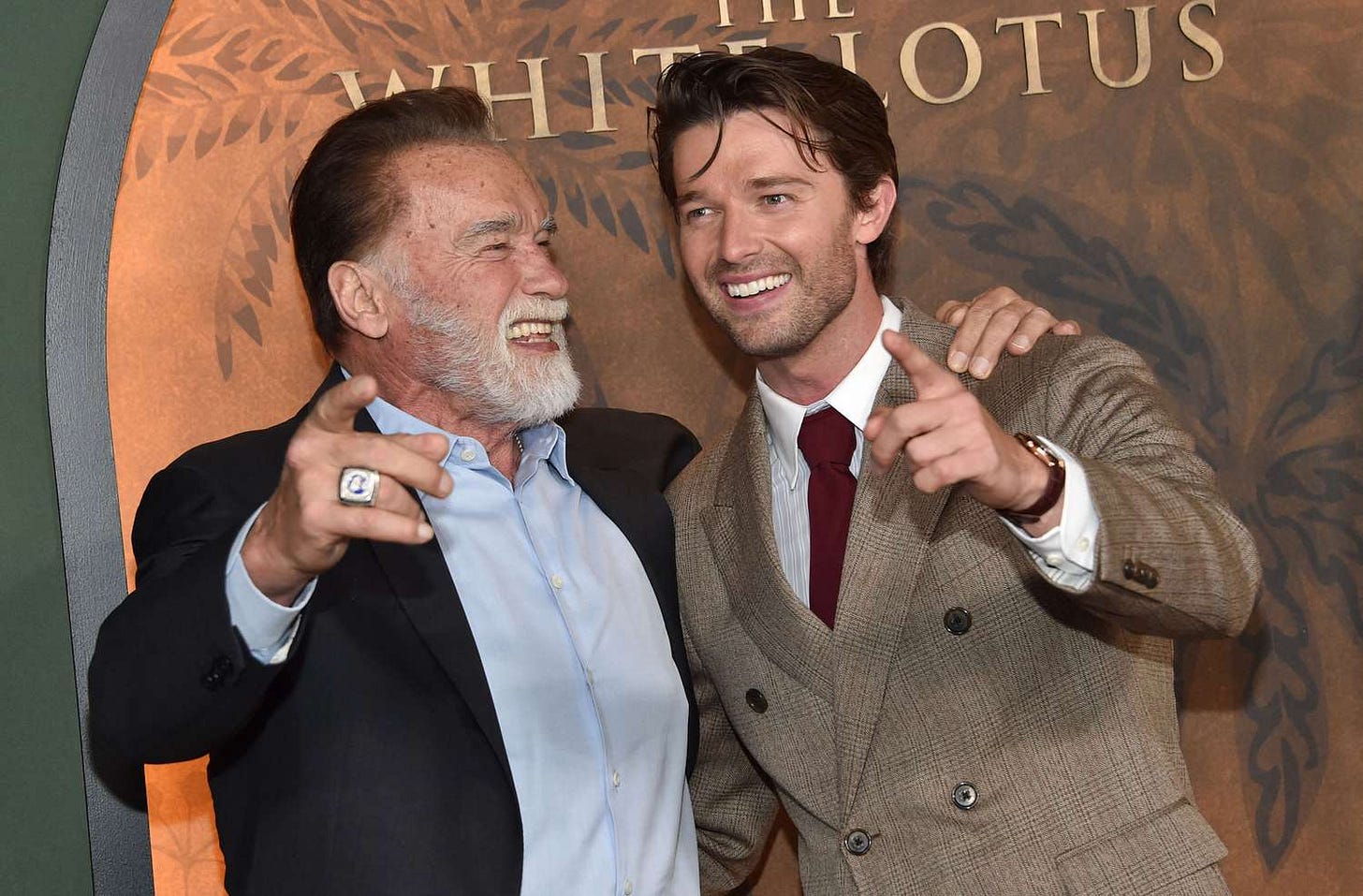 Patrick Schwarzenegger Reacts to Claims He Got 'White Lotus' Role Because  of Dad Arnold