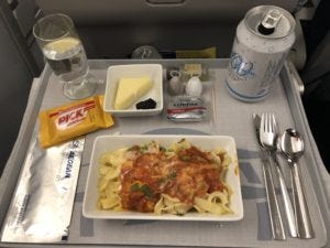 Aegean Airlines A321 Business Class Γεύμα