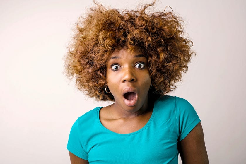 Surprised woman.