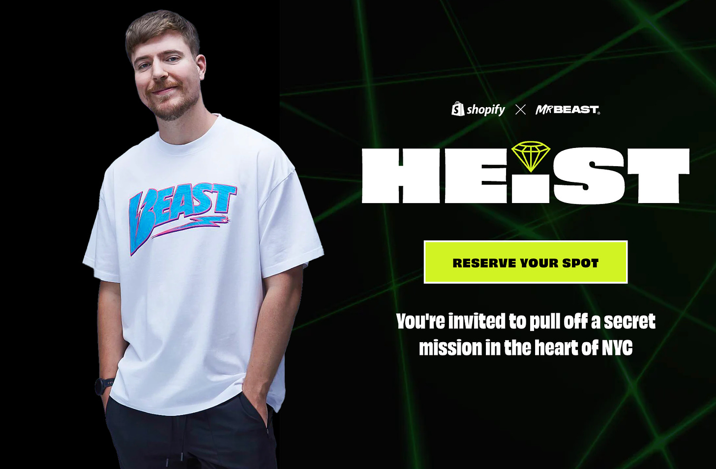 Join Shopify x MrBeast for the first-ever Feastables pop-up shop & event