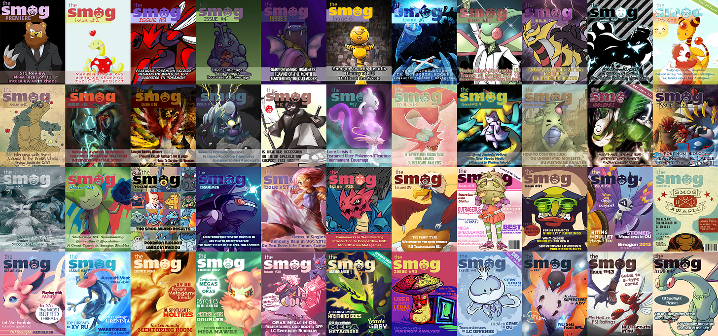 The Smog web-zine ran for 44 issues, between May 13th, 2009, and June 8th, 2015