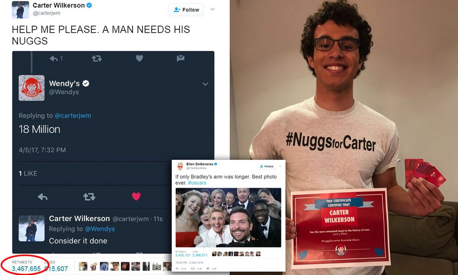 Teen's plea for free Wendy's nuggets sets retweet record | Daily Mail Online