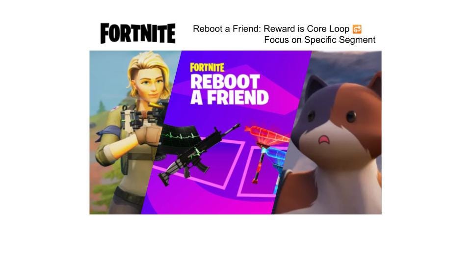 fortnite reboot a friend uses the program to focus on a specific segment churned users