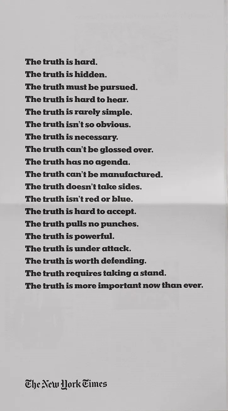 The New York Times launches The Truth Is Hard advertising campaign at the  Oscars
