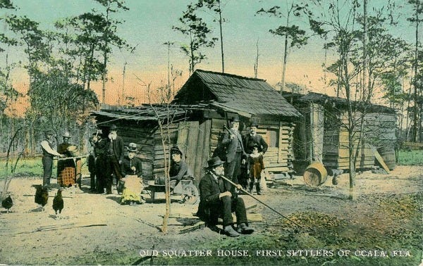 Vintage Postcard of Early Florida Pioneers