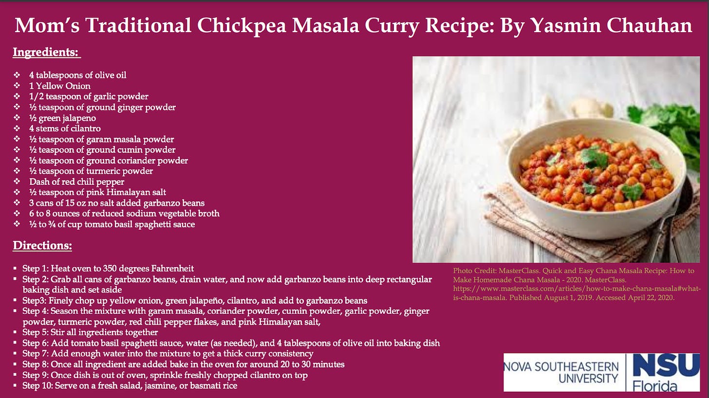 Mom's Traditional Chickpea Masala Curry Recipe