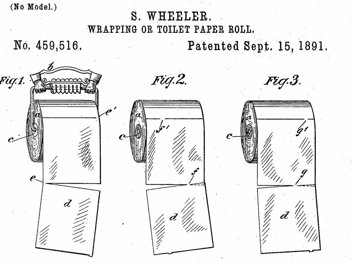 Patent Shows Right Way to Hang Toilet Paper