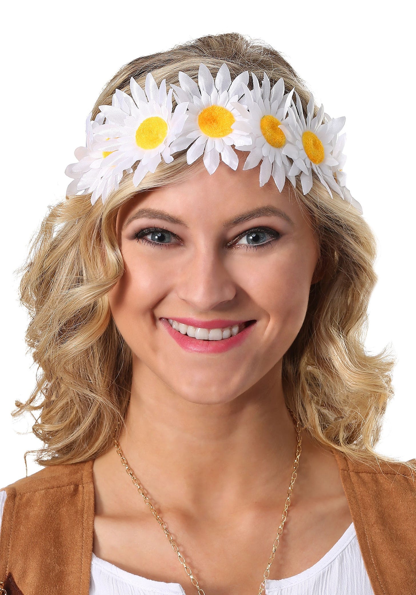 Daisy Flower Costume Crown for Women