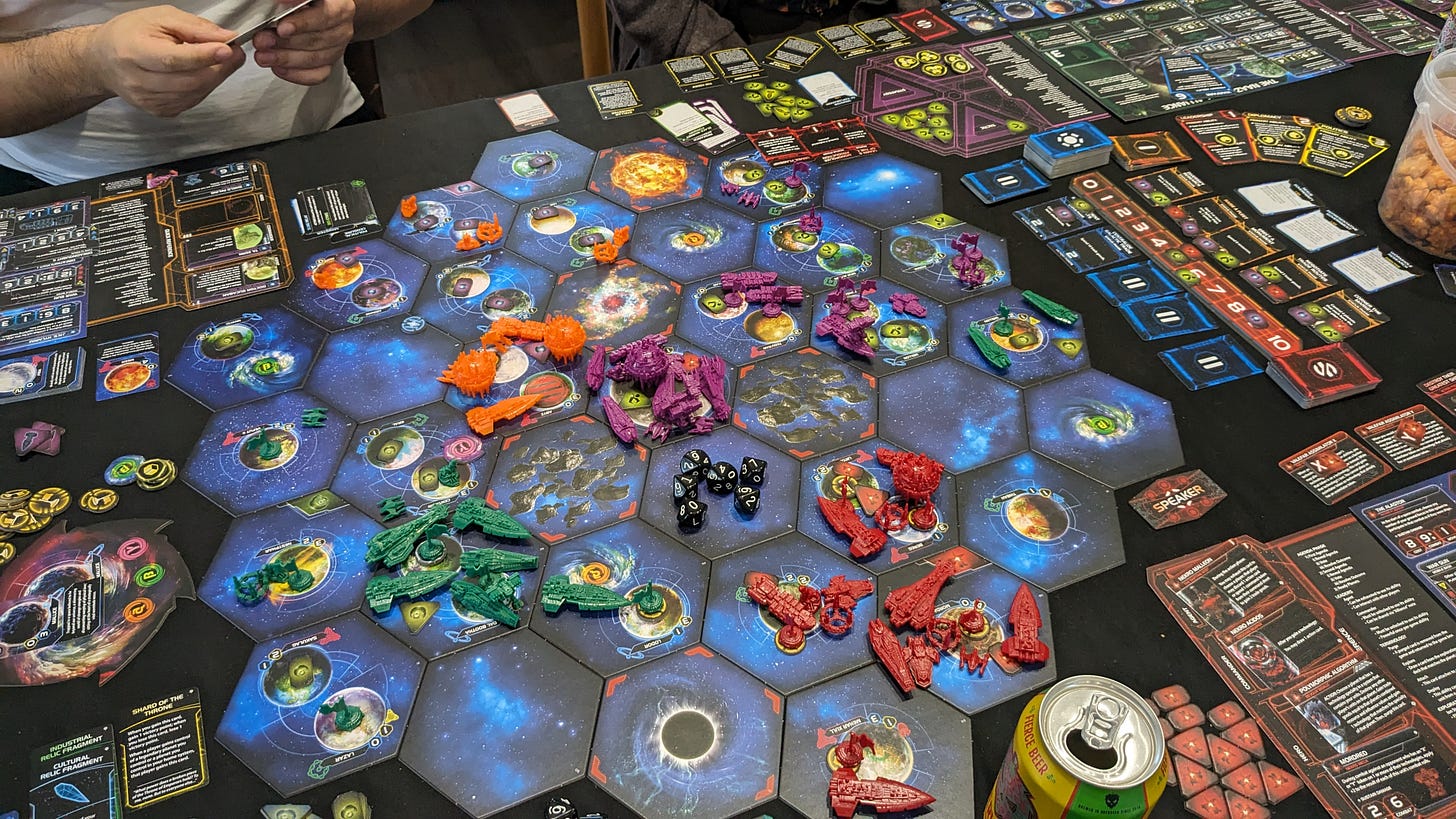 The game in full flow as armies amass on the board