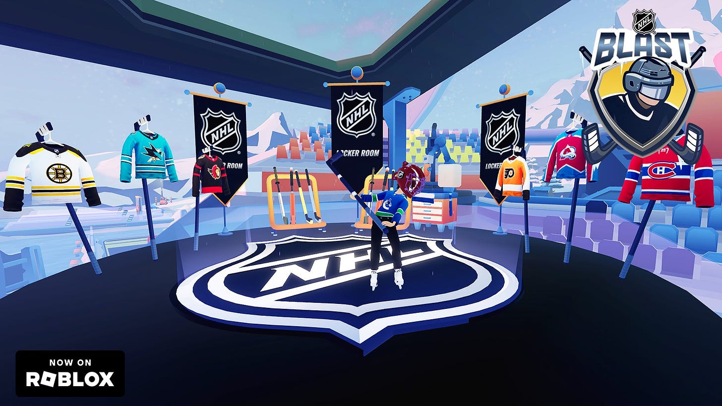 Vancouver Canucks on Twitter: "Rep the #Canucks on @Roblox! 🔵🟢 Lead your  team to victory in this whimsical, fast-paced spin on hockey! PLAY NOW |  https://t.co/EUayxITwAB https://t.co/0GcUW6wxw3" / Twitter