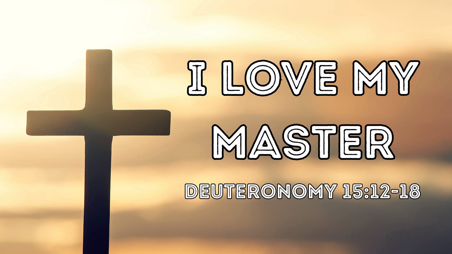 The words "I Love My Master" next to a black cross. 