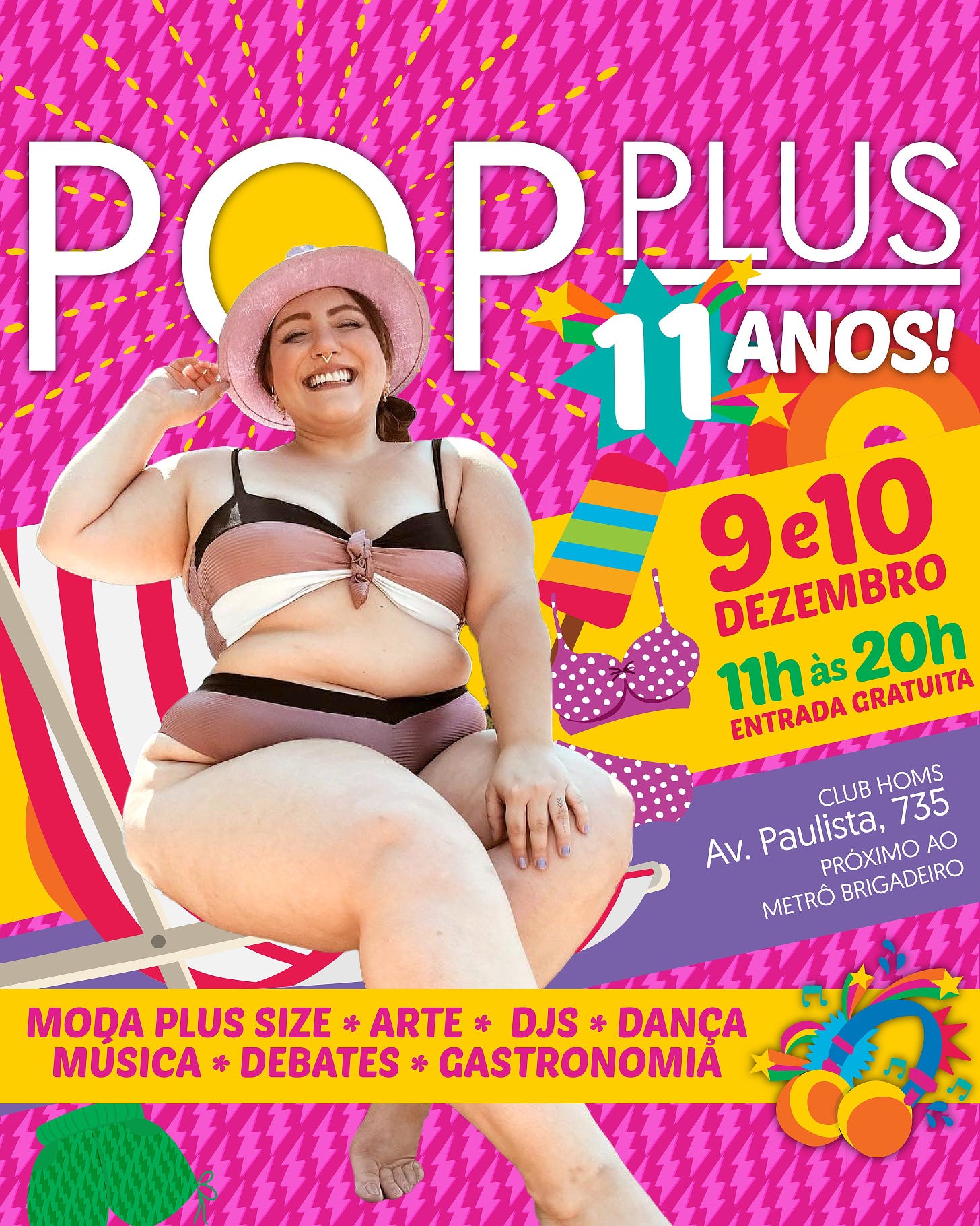 Feira de moda Pop Plus será realizada no Club Homs neste sábado e